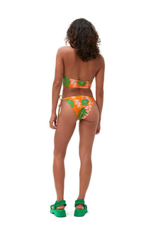 Multicolour Printed Bikini Briefs | Vibrant Orange