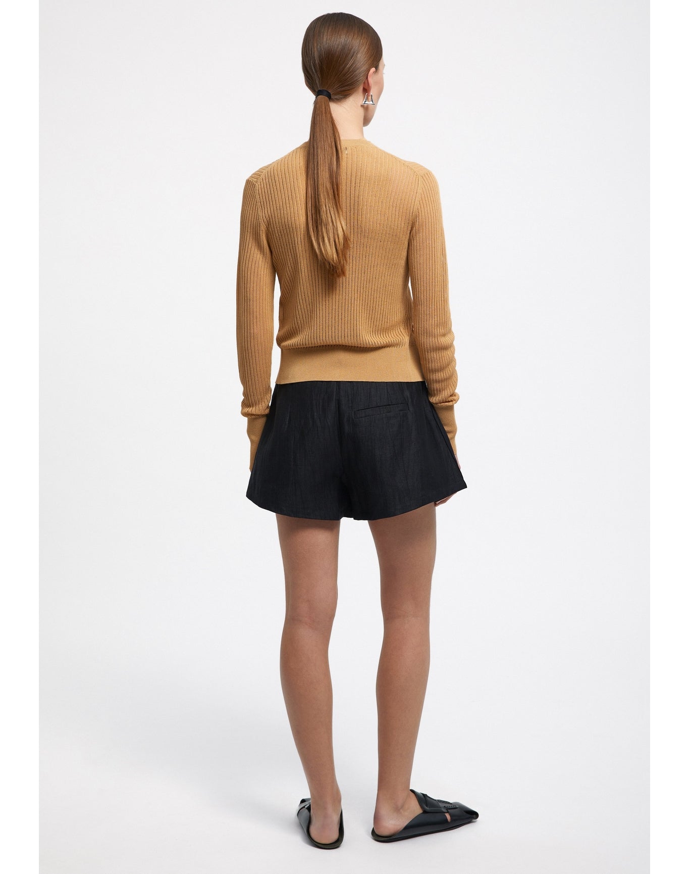 Muriel | High Waisted Shorts | Black