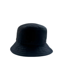 Mycra Pac | Women | Reversible Rain Bucket Hat In Cashmere Blend And Rainsilk | Black/Black