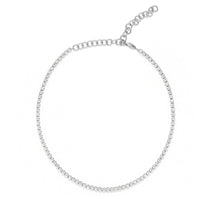 white gold 1 carat diamond choker