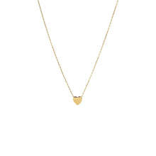 14K Gold Solid Heart Pendant Charm Necklace 14K - Adina's Jewels