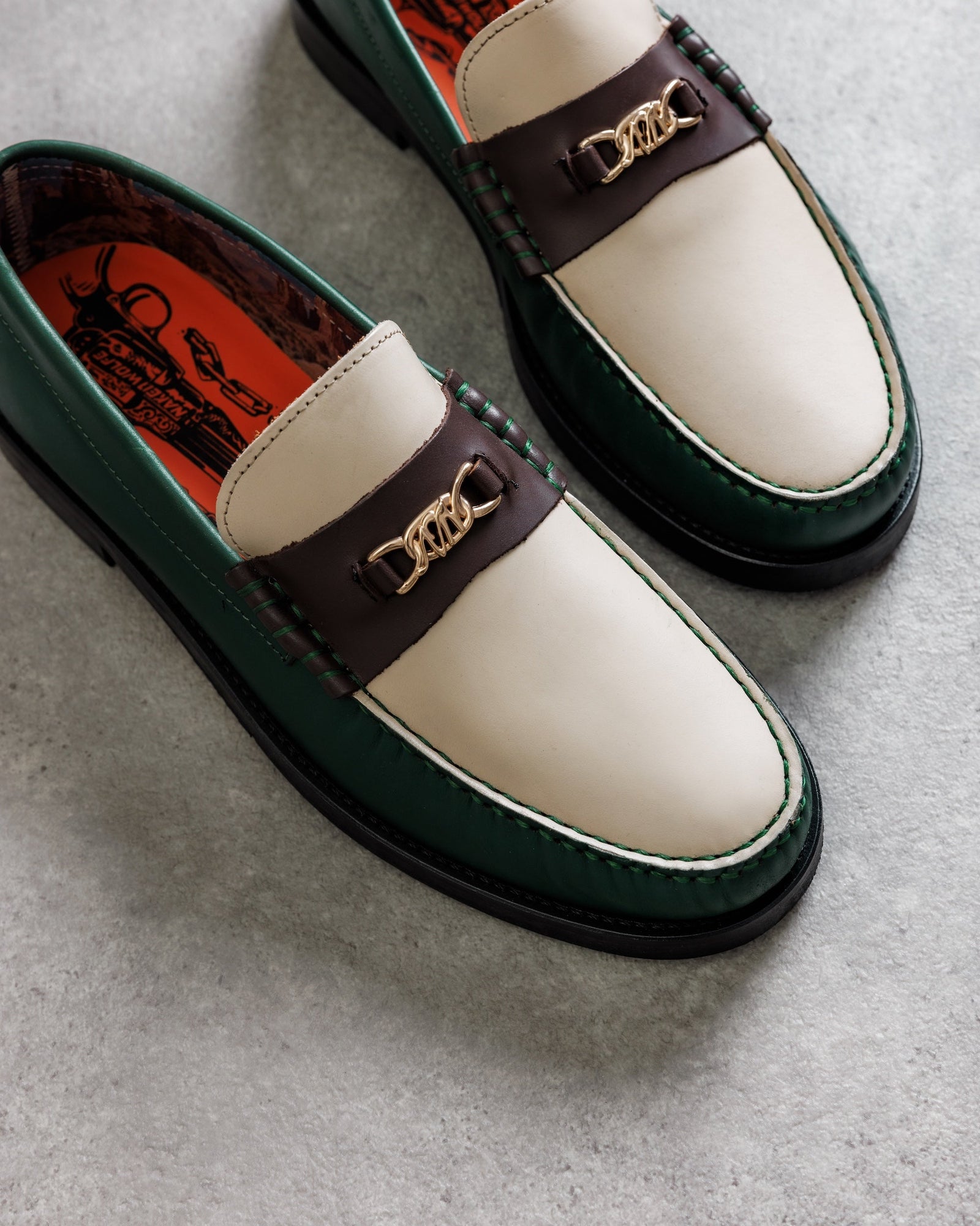 Mens | Roma Leather Loafer | Vintage Green