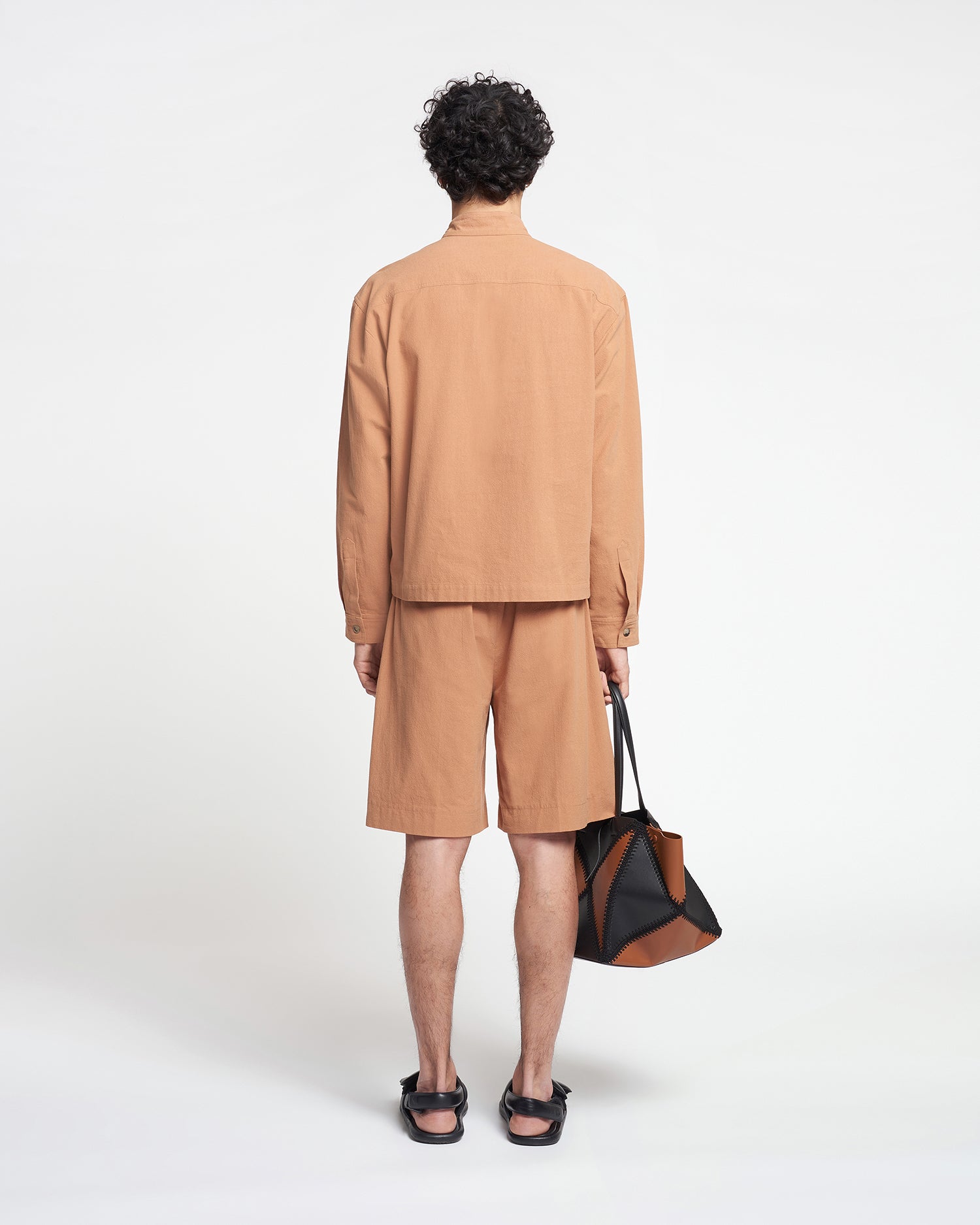 Carsten Washed-Calico Shorts | Rust