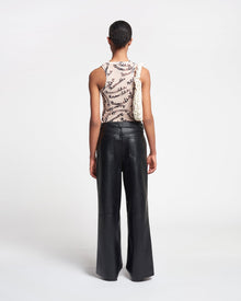 Vidia Regenerated Leather Straight-Leg Pants | Black