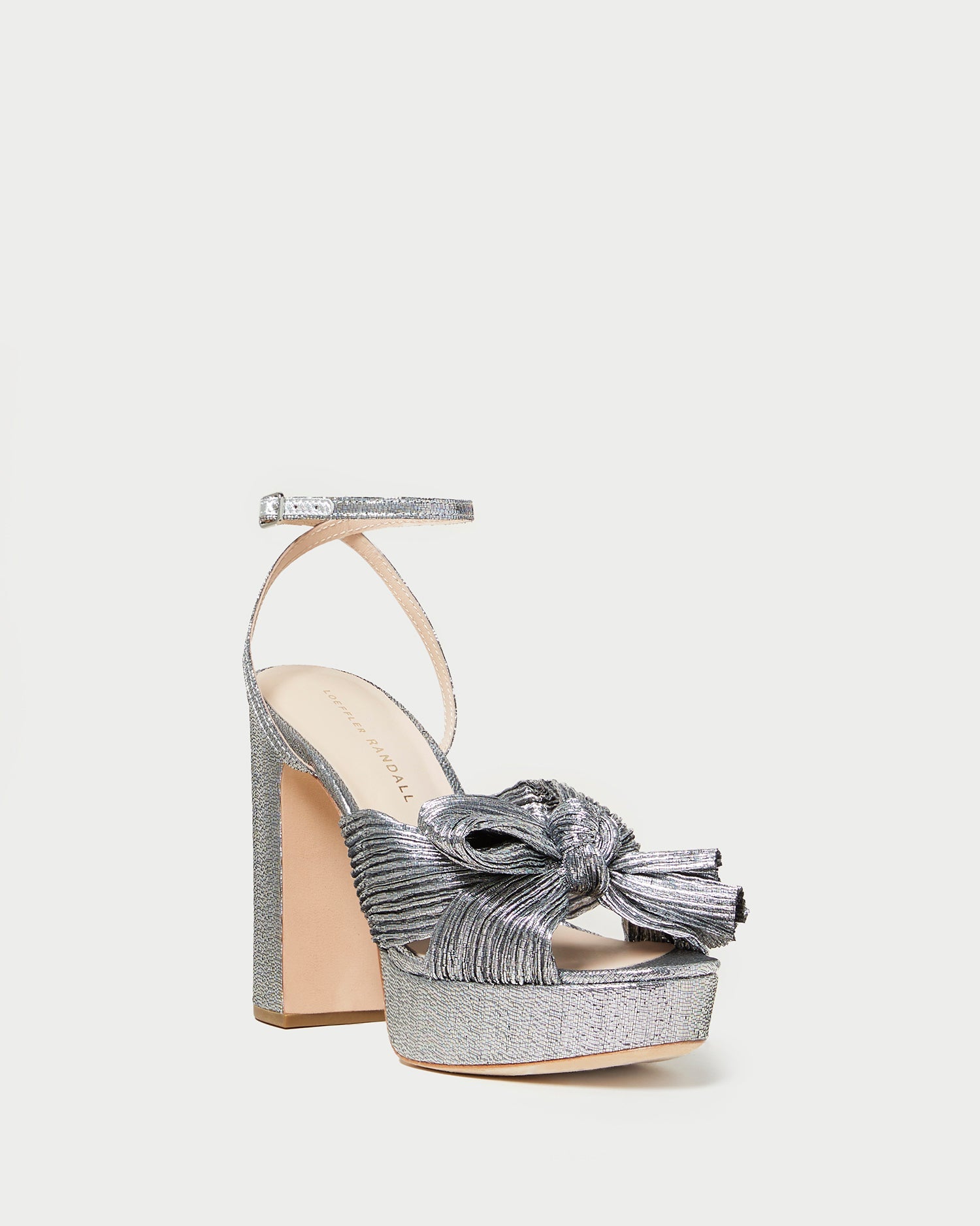 Natalia Bow Heel | Dark Silver