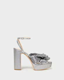 Natalia Bow Heel | Dark Silver