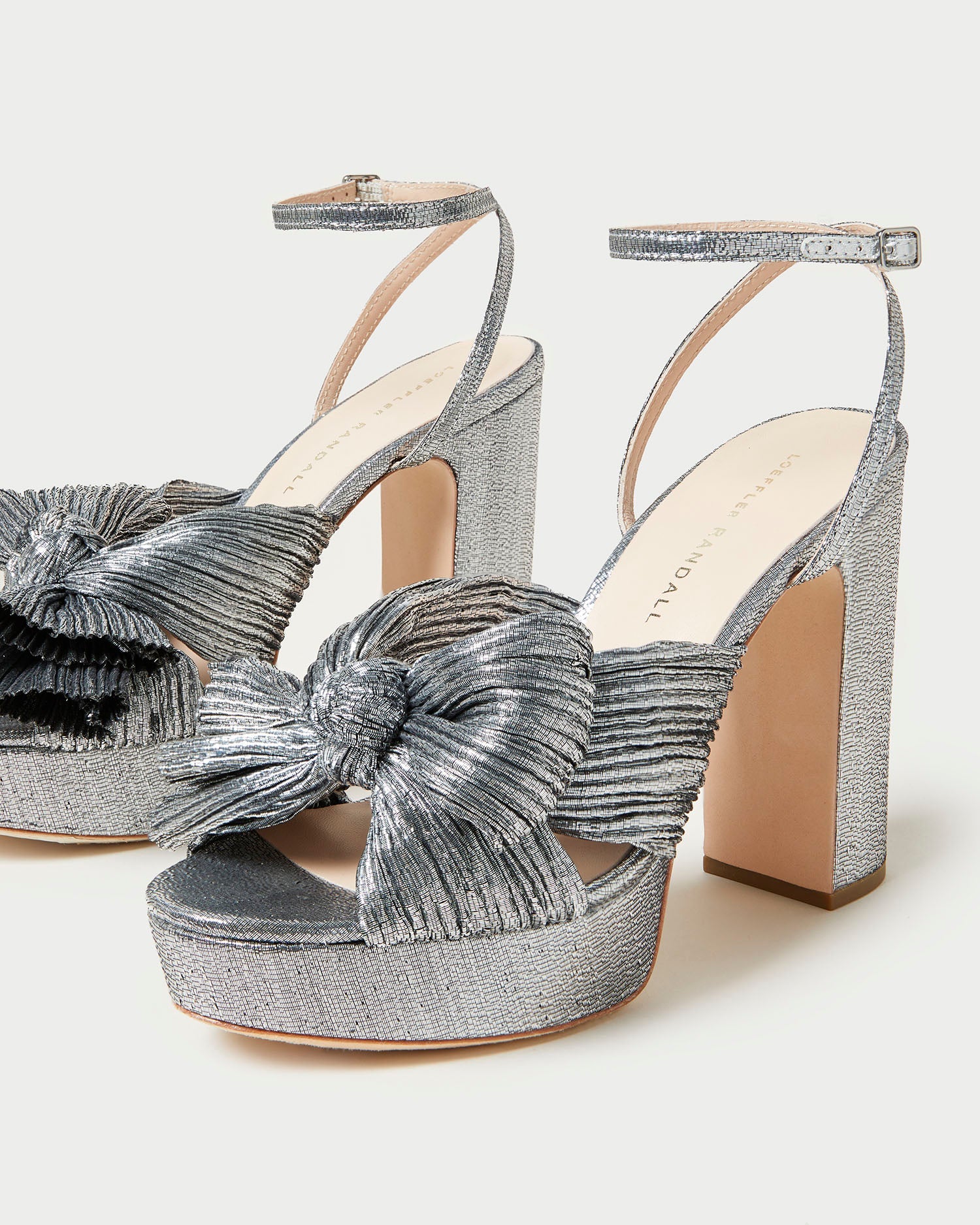 Natalia Bow Heel | Dark Silver