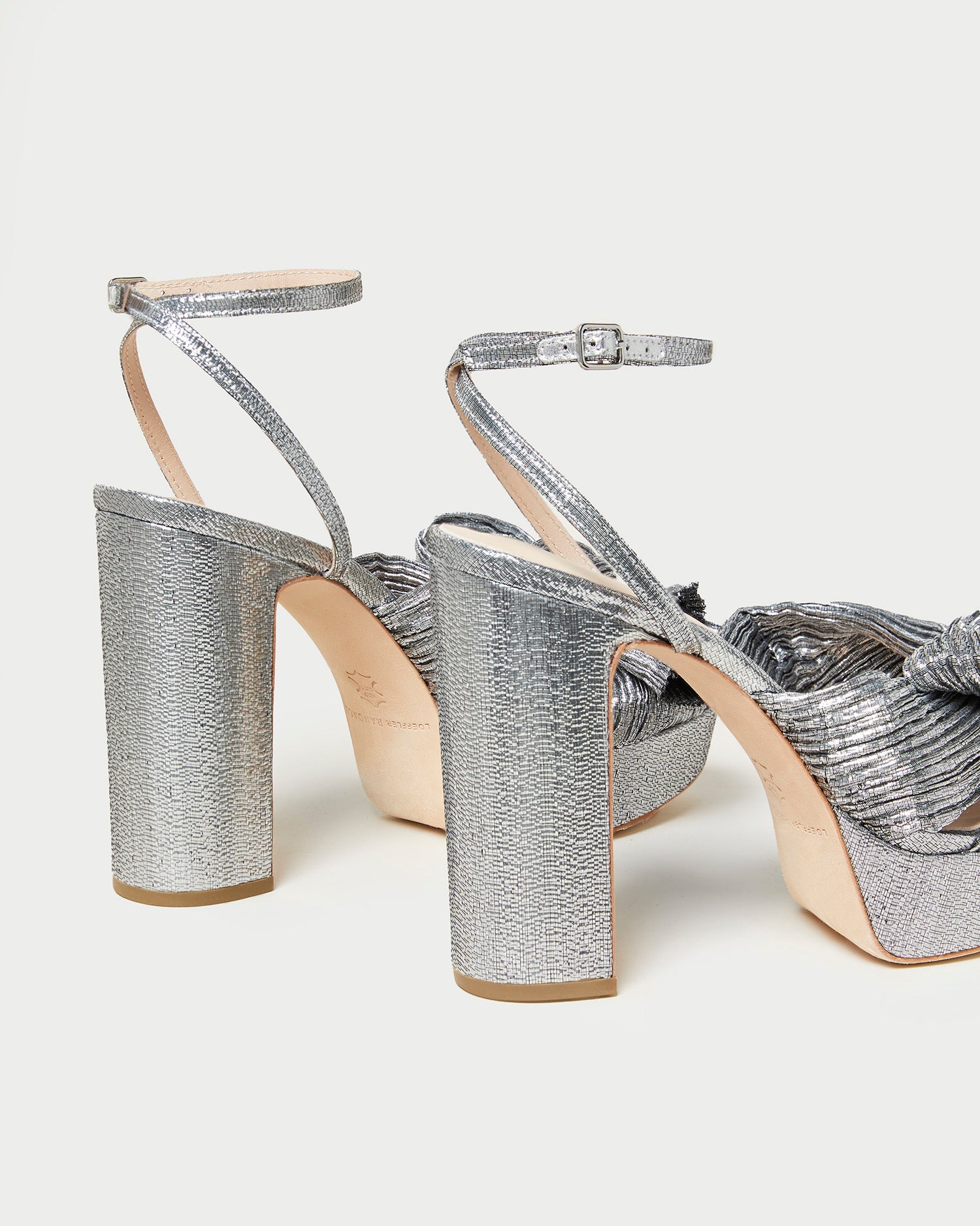 Natalia Bow Heel | Dark Silver