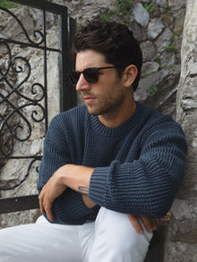 The Waffle Knit | Blueberry