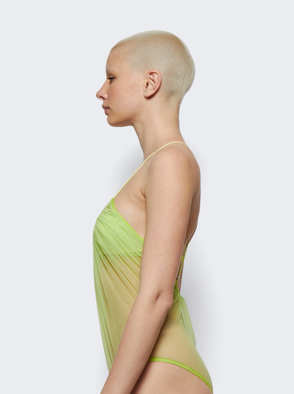 Women | Nensi Dojaka | Gathered Cami Bodysuit | Lime