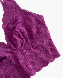 Purple Bralette - Never Say Never Plungie Longline Bralette