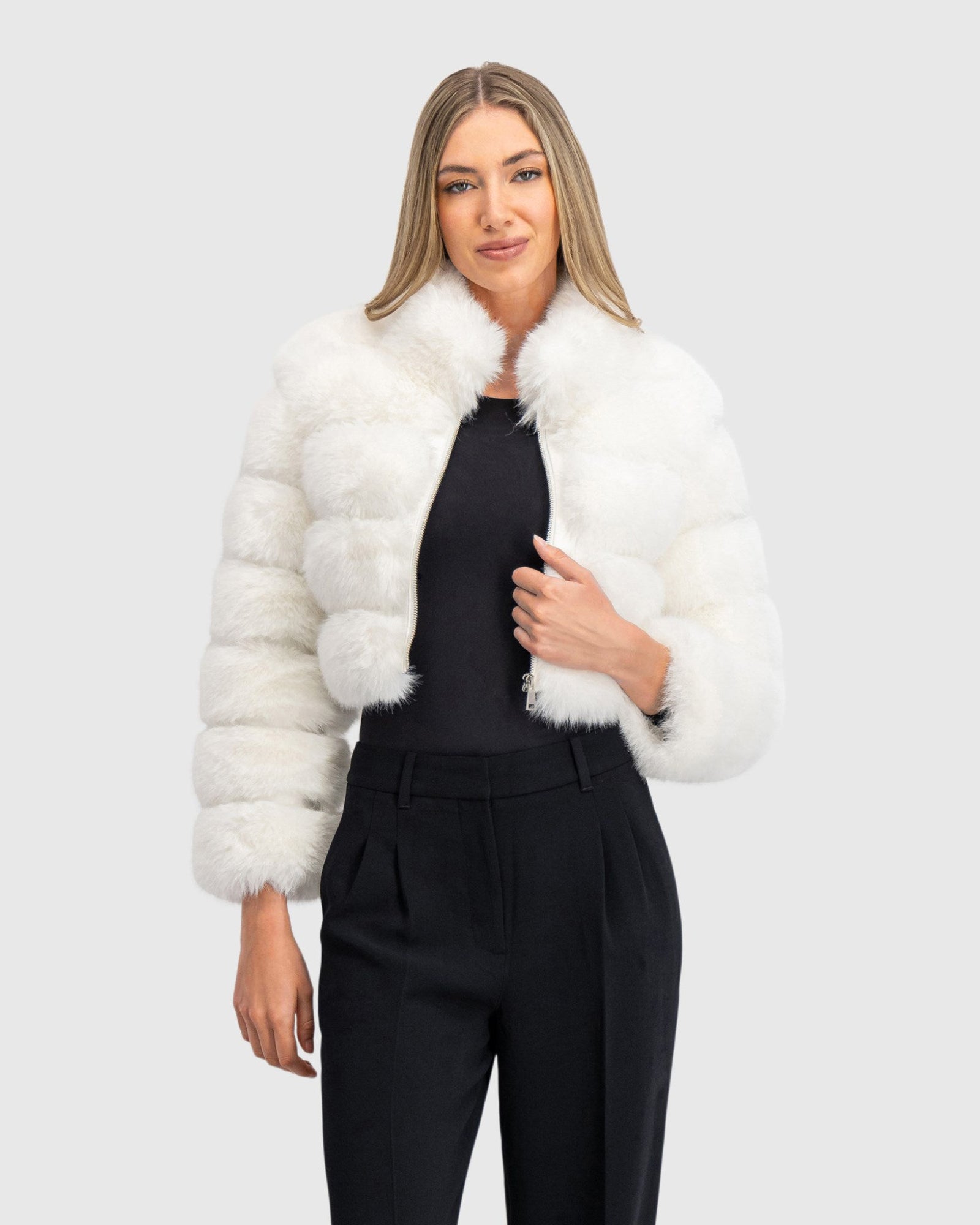 Fur-Free Fox (Faux Fur) Bolero | White