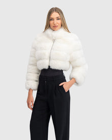 Fur-Free Fox (Faux Fur) Bolero | White