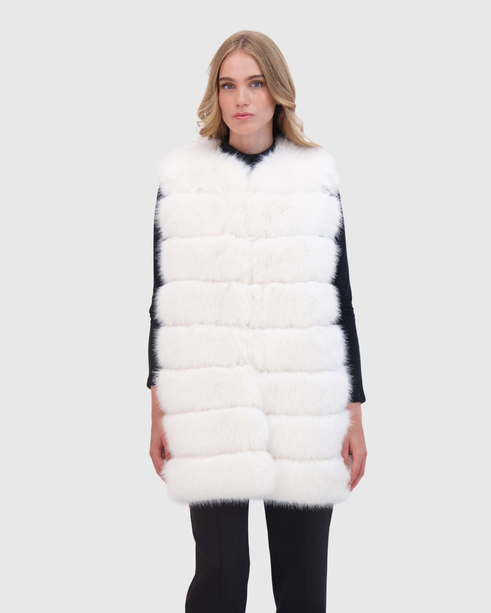 THEIA | Fur-Free Fox (Faux Fur) Vest | White