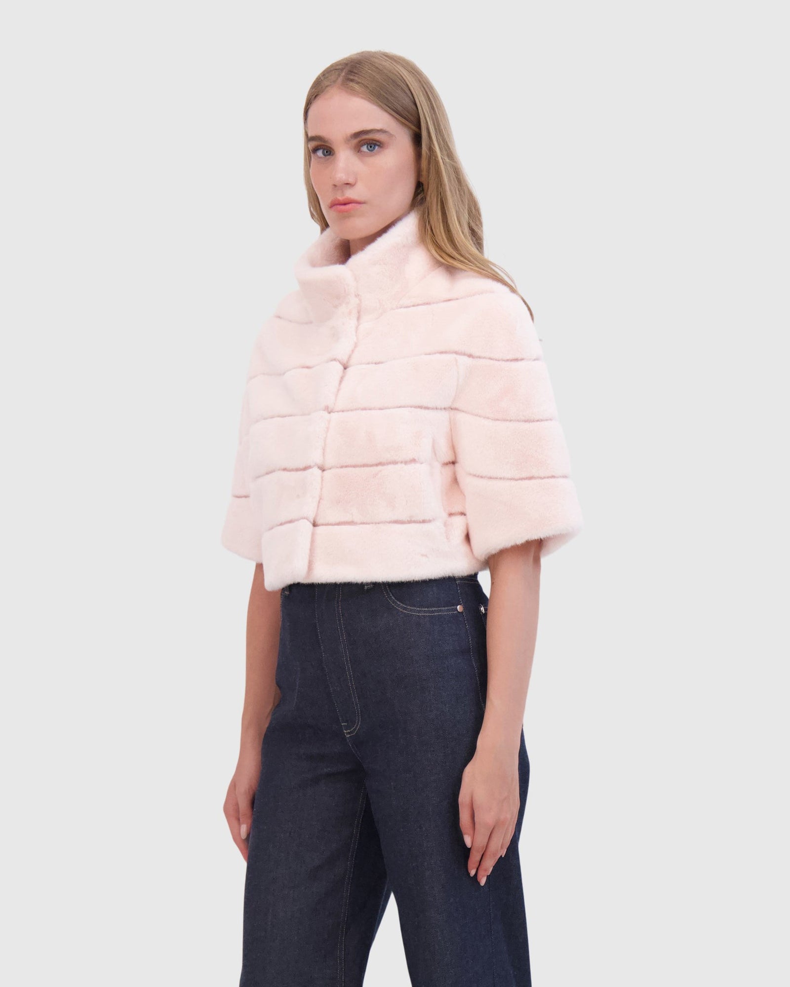 Fur-Free Mink (Faux Fur) Bolero | Pink