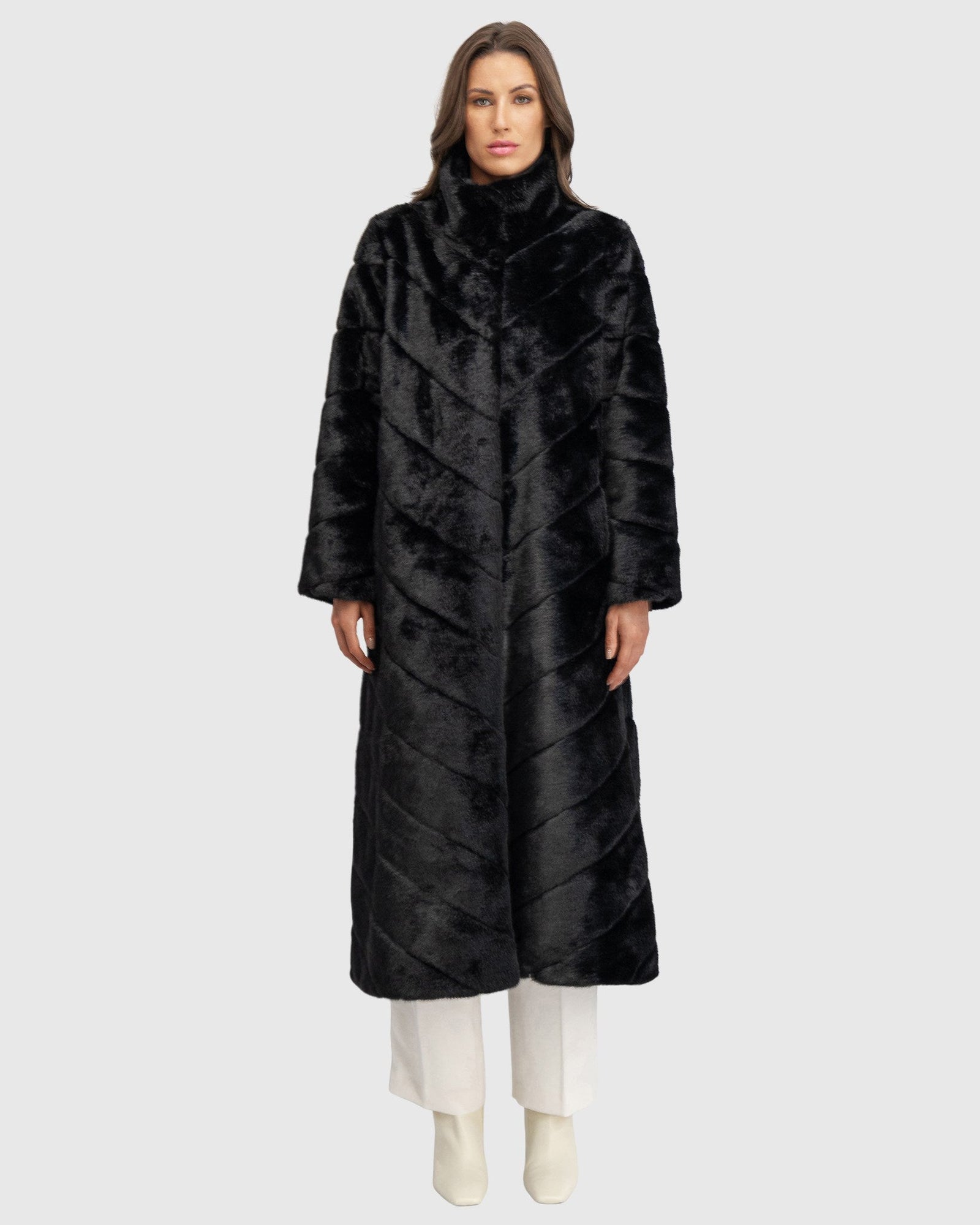 Fur-Free Mink (Faux Fur) Coat | Black