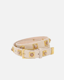 No. 2 Belt | Cream/Gold