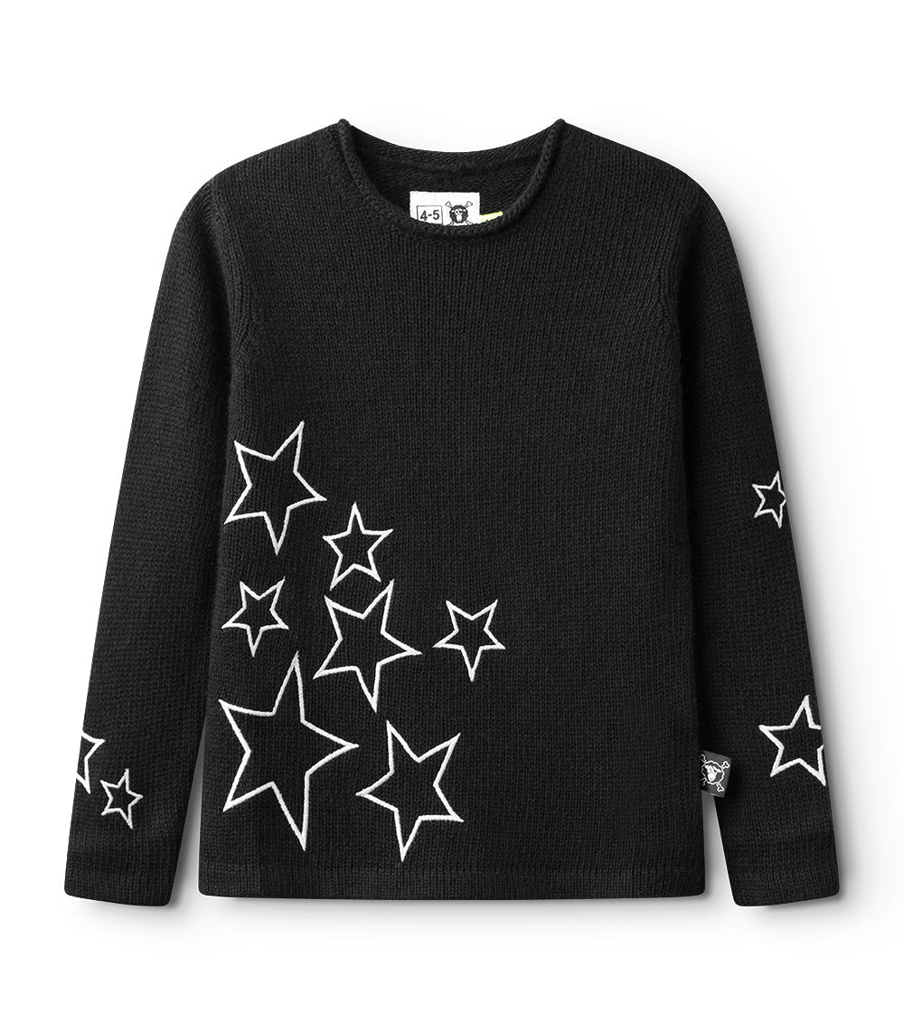 Kid | Knit Star Sweater | Black