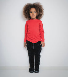Kid | Velvet Baggy Pants | Black