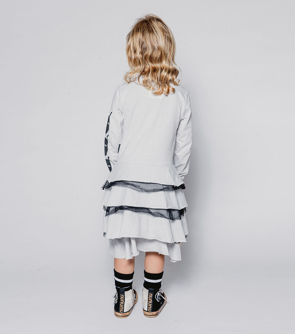 Kid | Say What! Layered Dress | Ice Grey