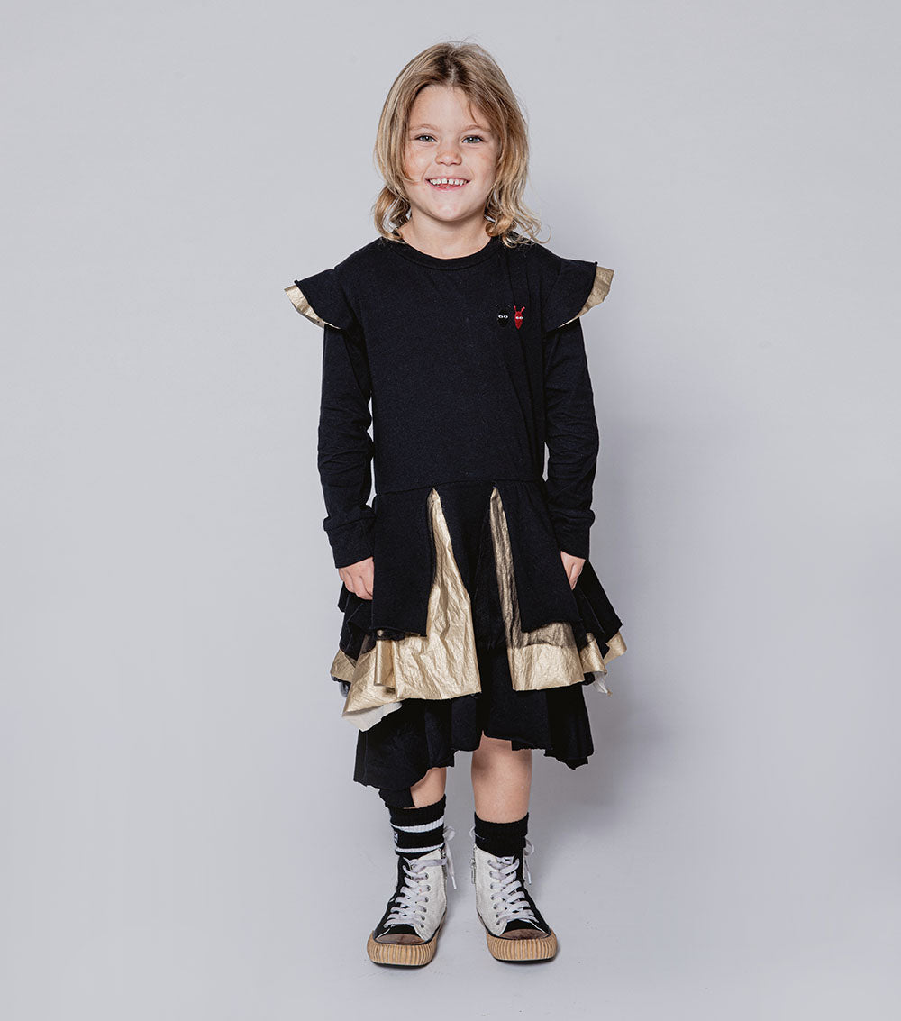 Kid | Bling Layered Dress | Black