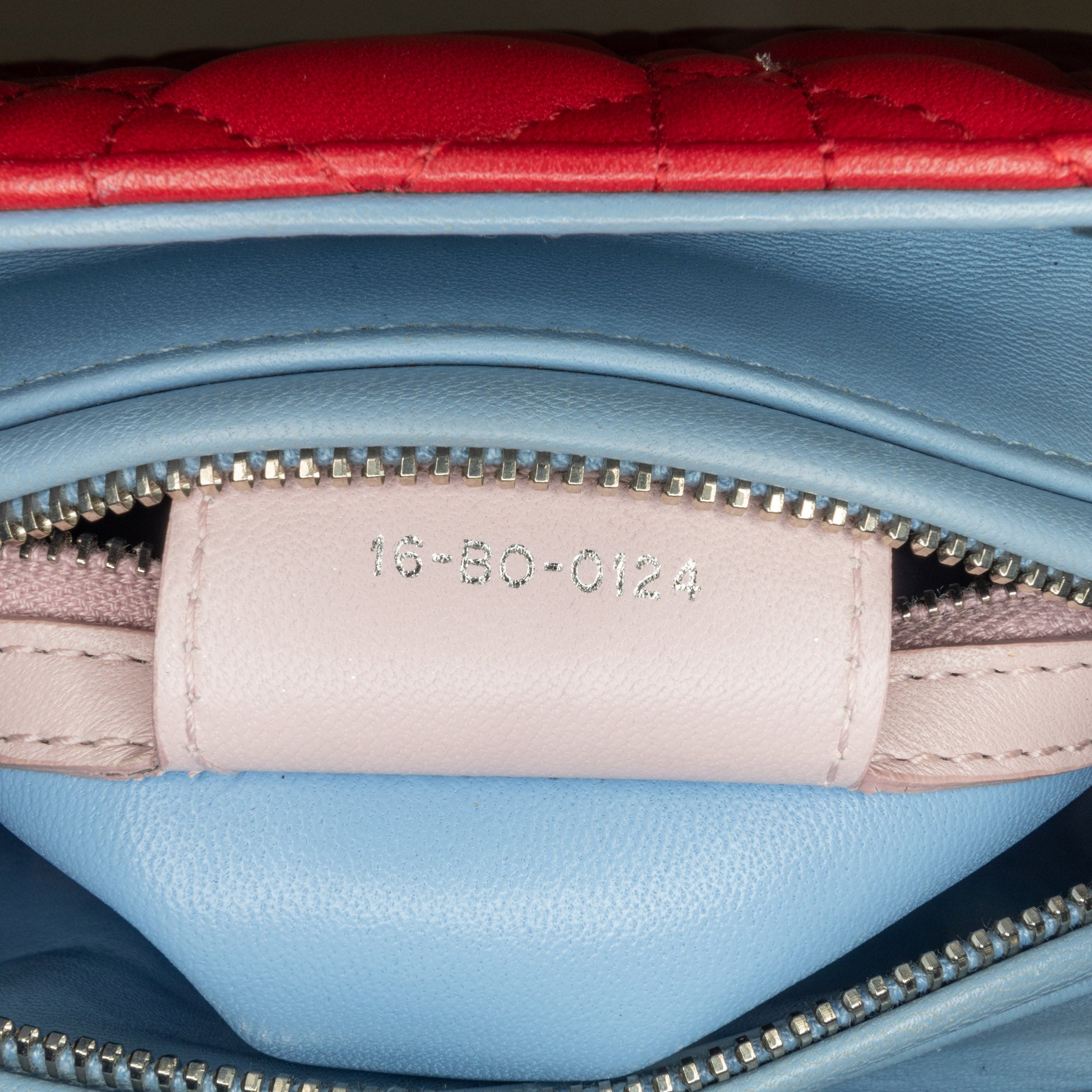 Dior | Pre-Owned Medium Tricolor Lambskin Cannage Lady - III | Purple/Red