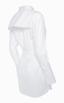 Nipped Mini Shirt Dress | White