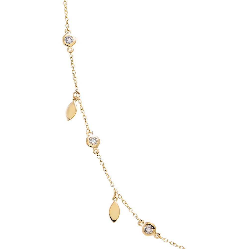 0.41 CT Diamond | Bezel X Solid Marquise Shaker Necklace | 14K Yellow Gold