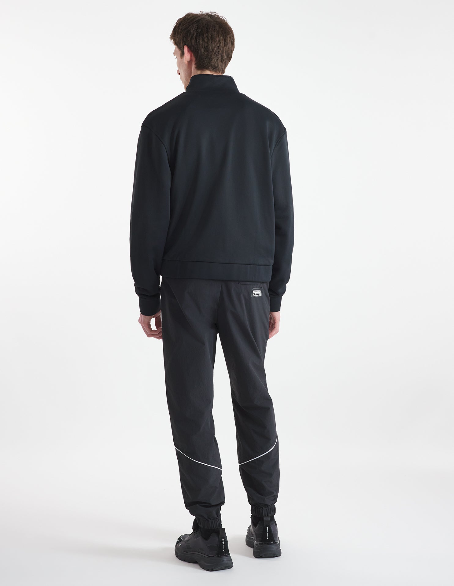 Mens | Flash Fox Patch Technical Fleece Track Jacket | Black