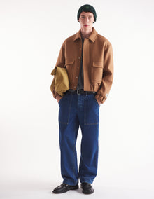 Mens | Plain Wool Jacket | Beige Melange