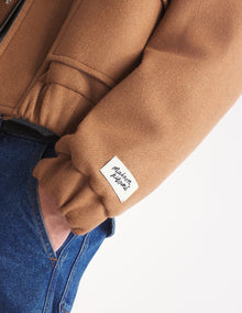 Mens | Plain Wool Jacket | Beige Melange