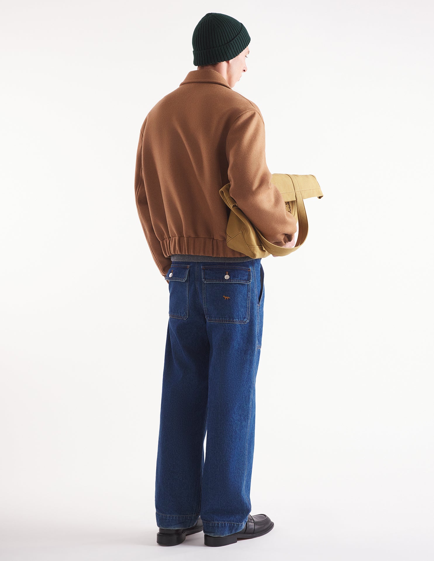 Mens | Plain Wool Jacket | Beige Melange