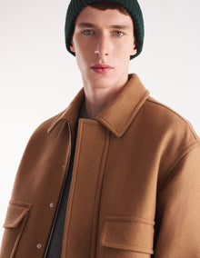 Mens | Plain Wool Jacket | Beige Melange