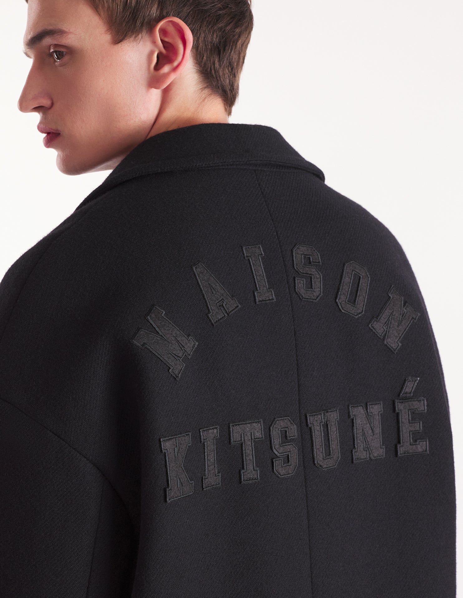 Mens | Plain Wool Coat | Black