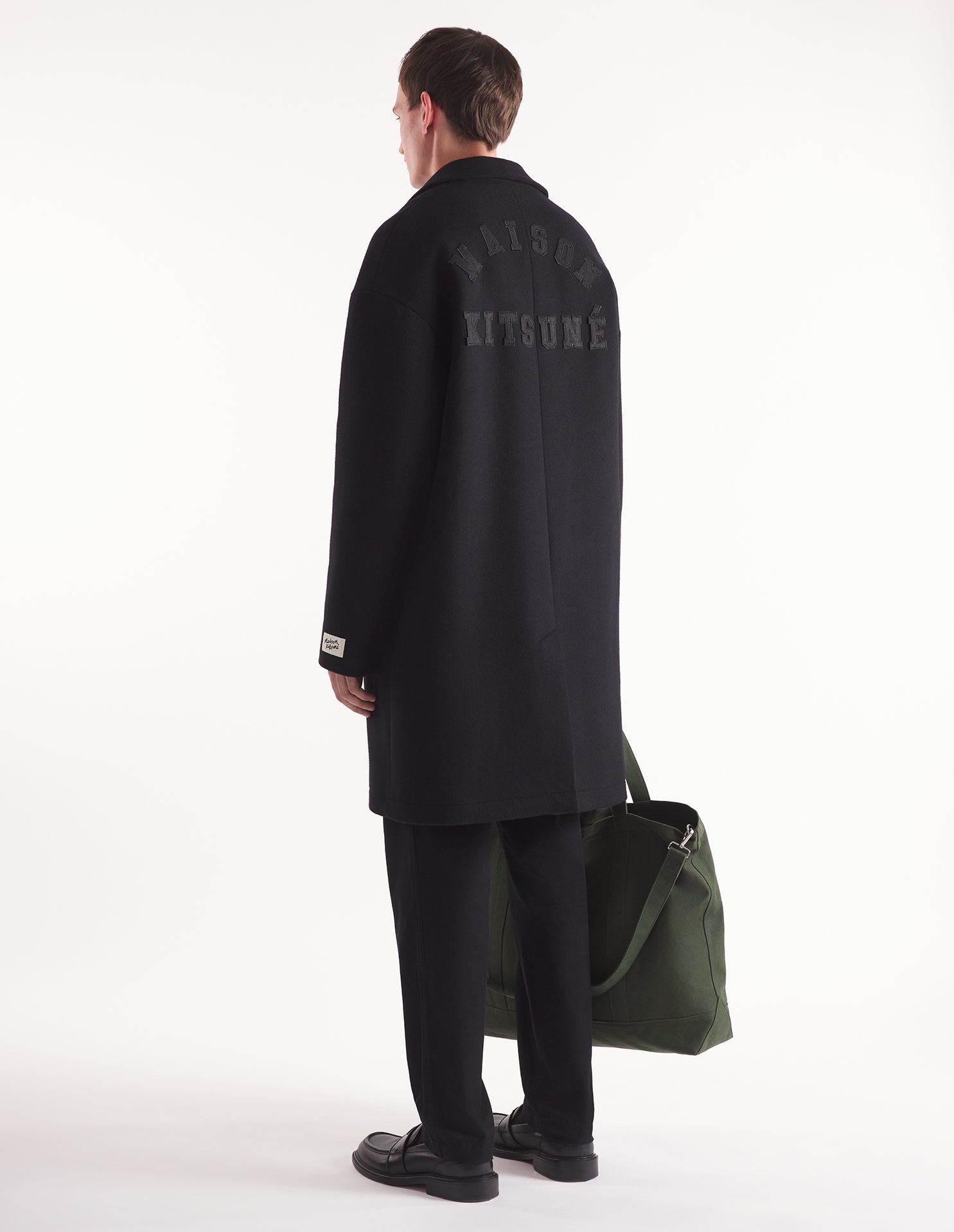 Mens | Plain Wool Coat | Black