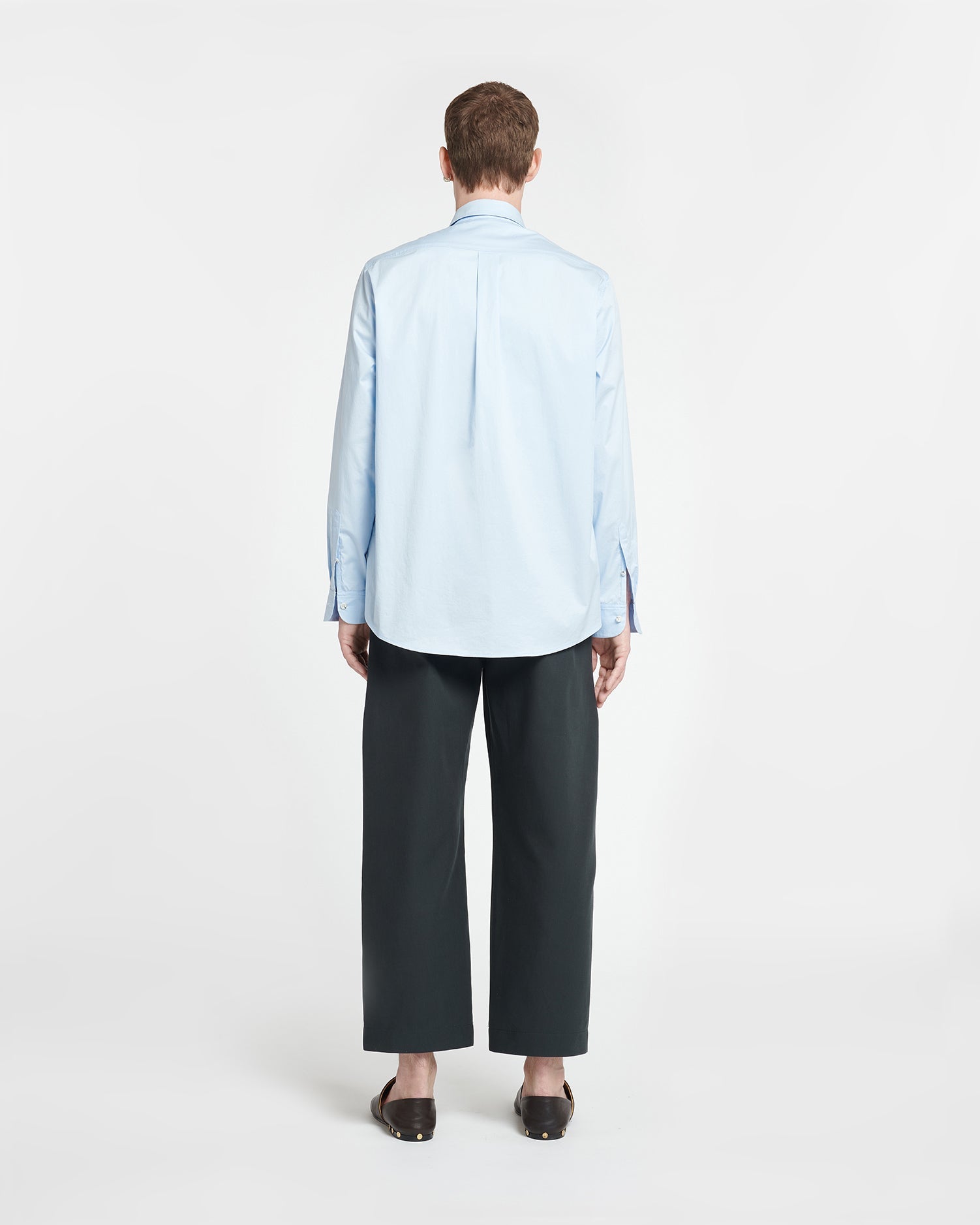Kaleb Upcycled Light Poplin Shirt | Sky Blue