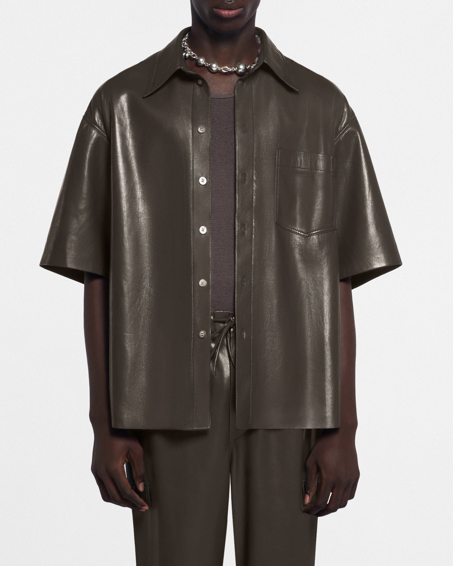 Mens | Casmir Okobor Alt-Leather Shirt | Soil