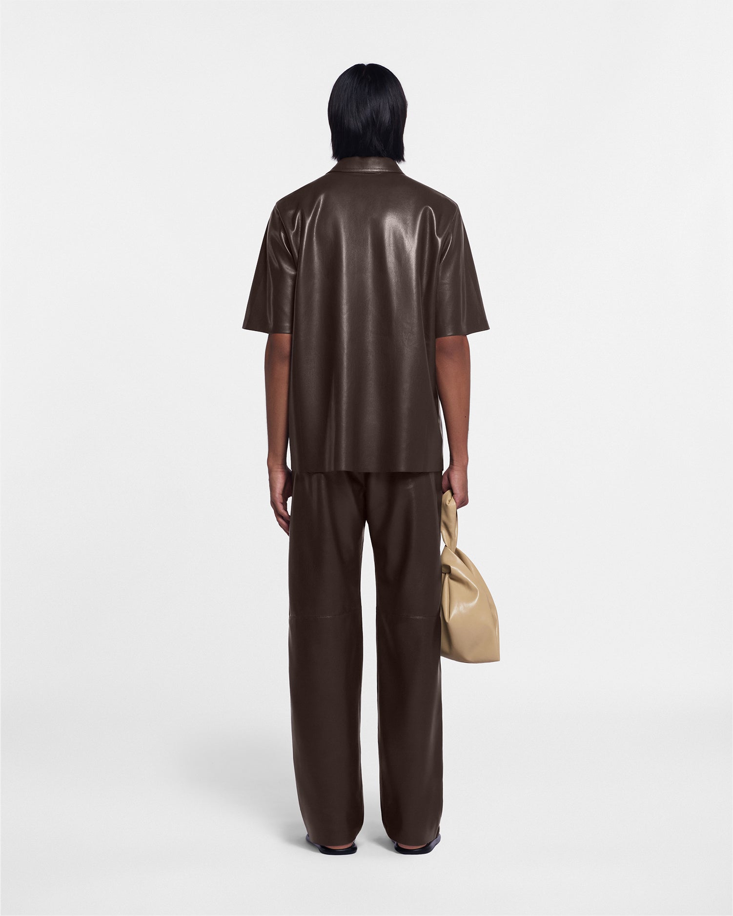 Mens | Aric Okobor Alt-Leather Pants | Coffee Ground