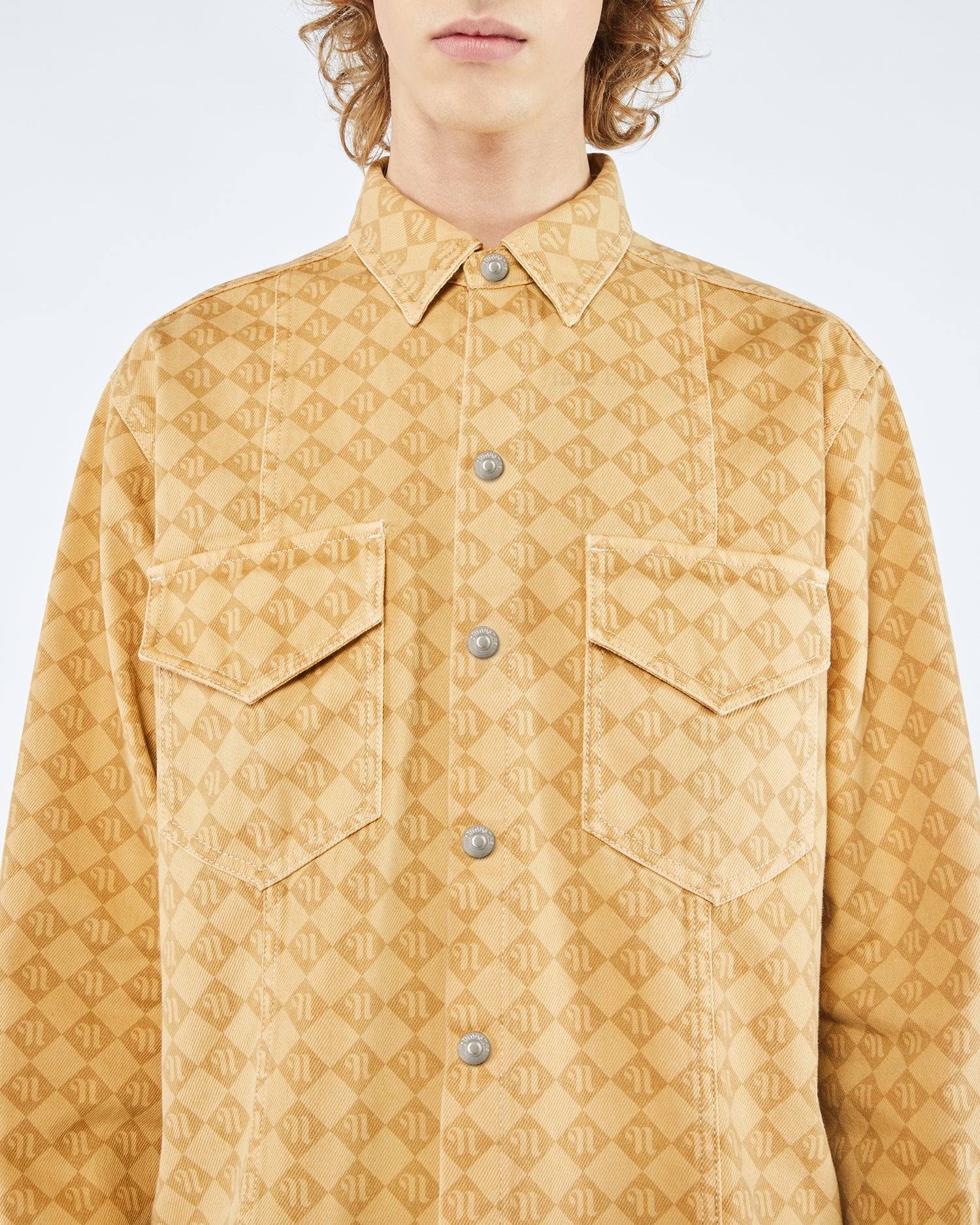 Mens | Tristo Patch Pocket Denim Overshirt | Camel