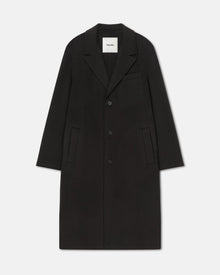 Mens | Davian Double Wool And Silk Blend Coat | Anthracite