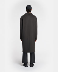 Mens | Davian Double Wool And Silk Blend Coat | Anthracite