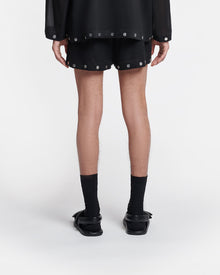 Tallon Studded Organza Bermuda Shorts | Black