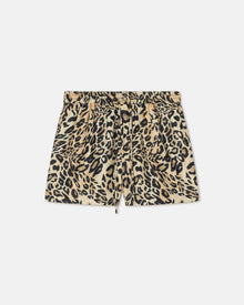 Amil Printed Twill-Silk Shorts | Leopard