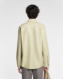 Onni Okobor Alt-Leather Shirt | Pale Olive