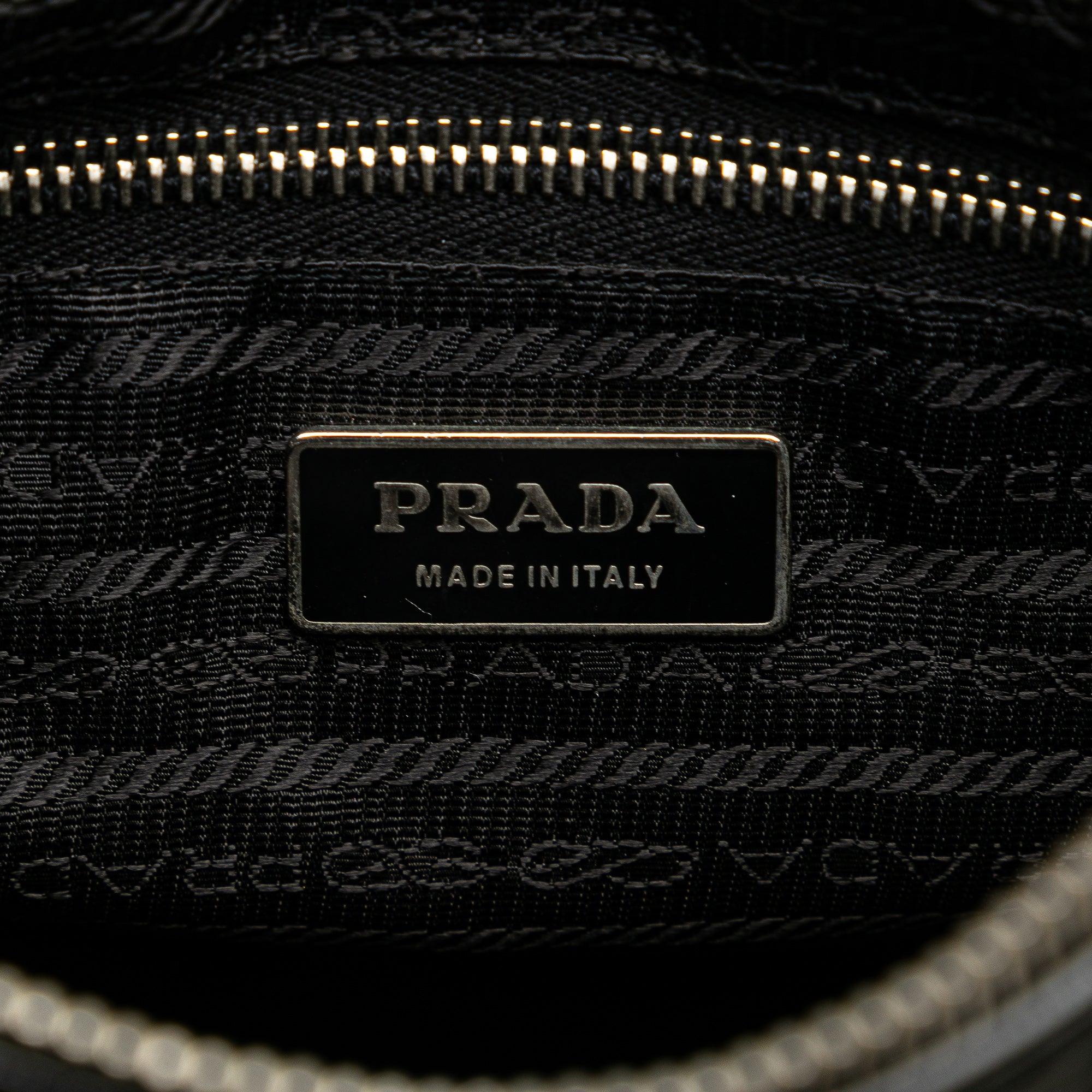 Prada | Pre-Owned Saffiano Trimmed Tessuto Crossbody | Black