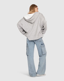 Women | No Ordinary Love Zip Hoodie | Grey Marle