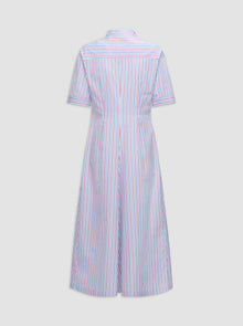 Noor Shirtdress | White/Red Stripe