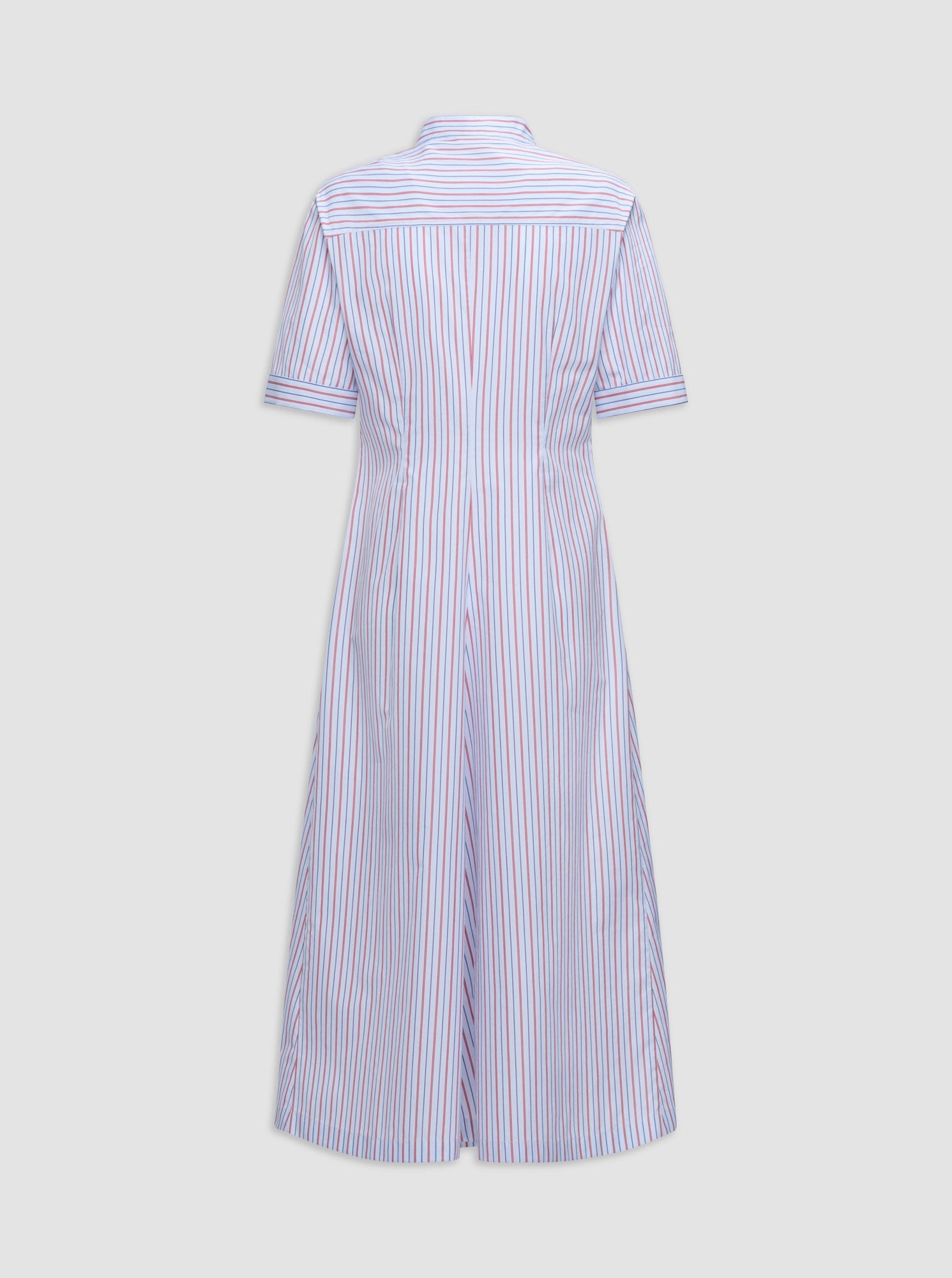 Noor Shirtdress | White/Red Stripe