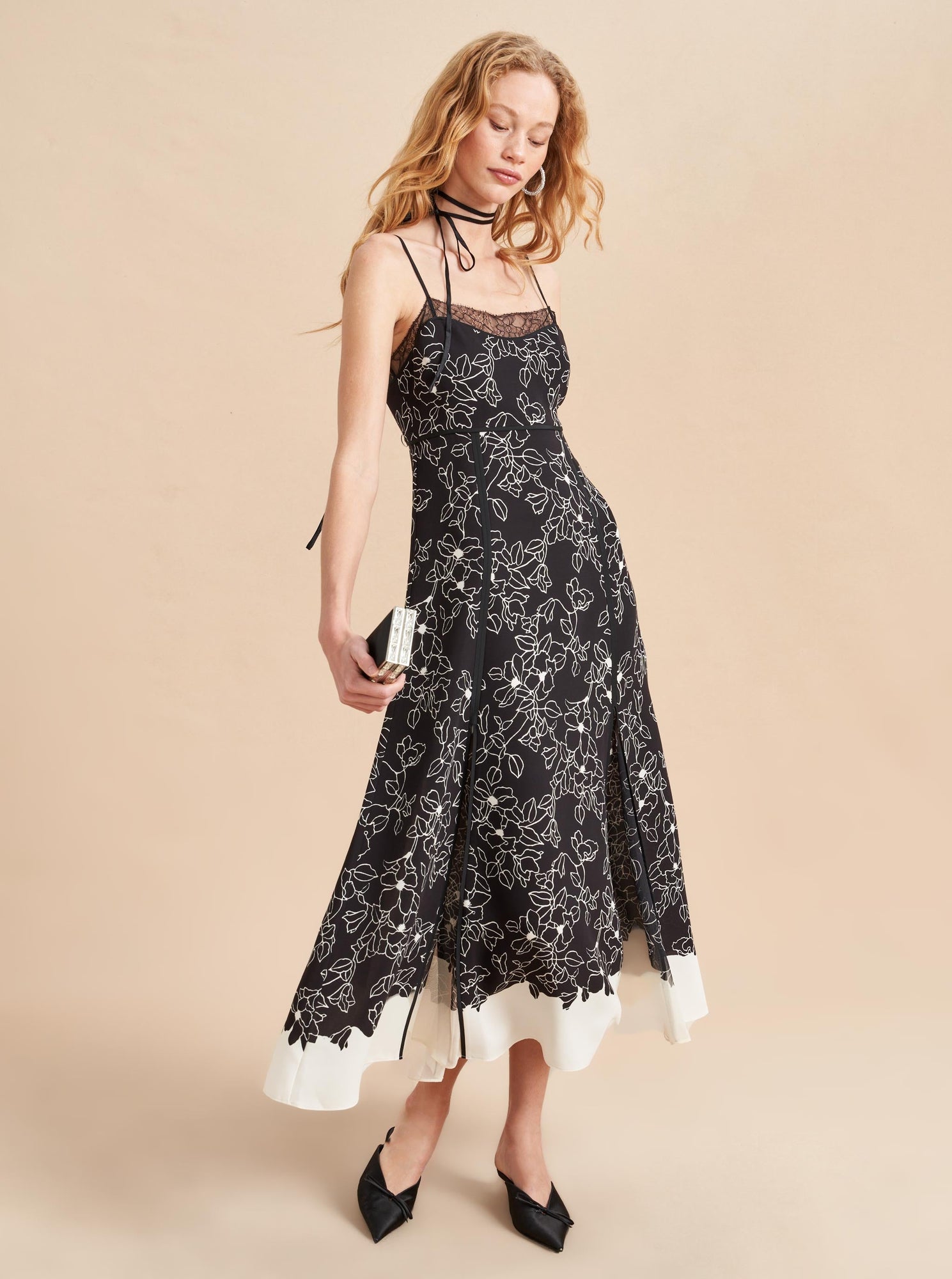 Nora Dress | Black x Cream