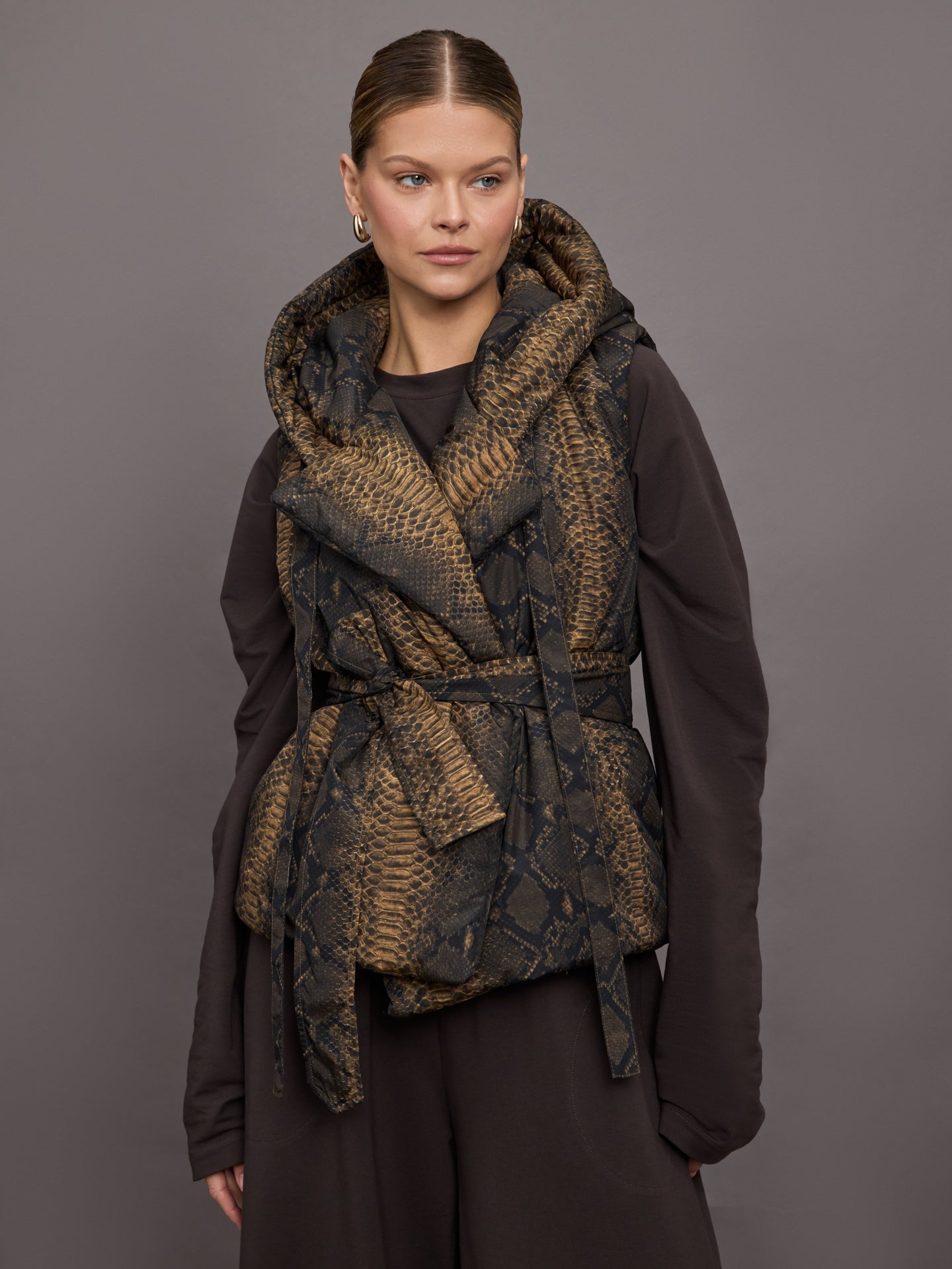 Hooded Sleeveless Sleeping Bag Vest | Python